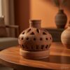 Handcrafted Terracotta Decorative Vase | Artisan Clay Home Décor Pot | Traditional Earthen Pottery Showpiece