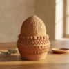 Handcrafted Terracotta Decorative Pot | Artisan Clay Handi Showpiece | Traditional Earthen Home Décor Accent