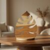 Handcrafted Wooden Leaf Décor Showpiece | Artisan Wood Carving Table Accent | Modern Rustic Wooden Home Decoration
